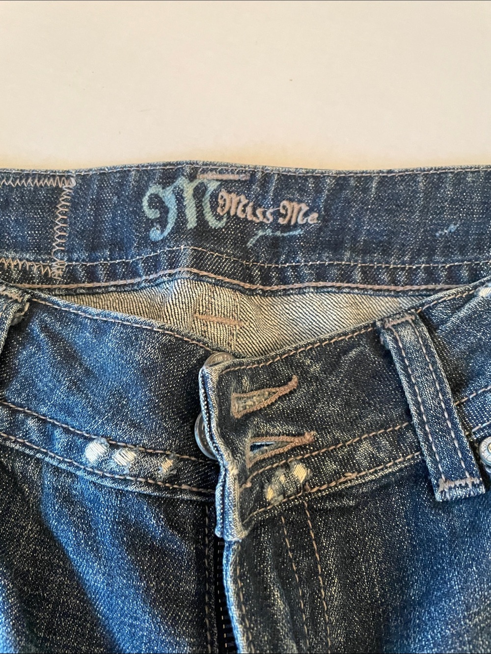 Miss Me Dark Blue Straight Leg Jeans - Picture 4 of 11